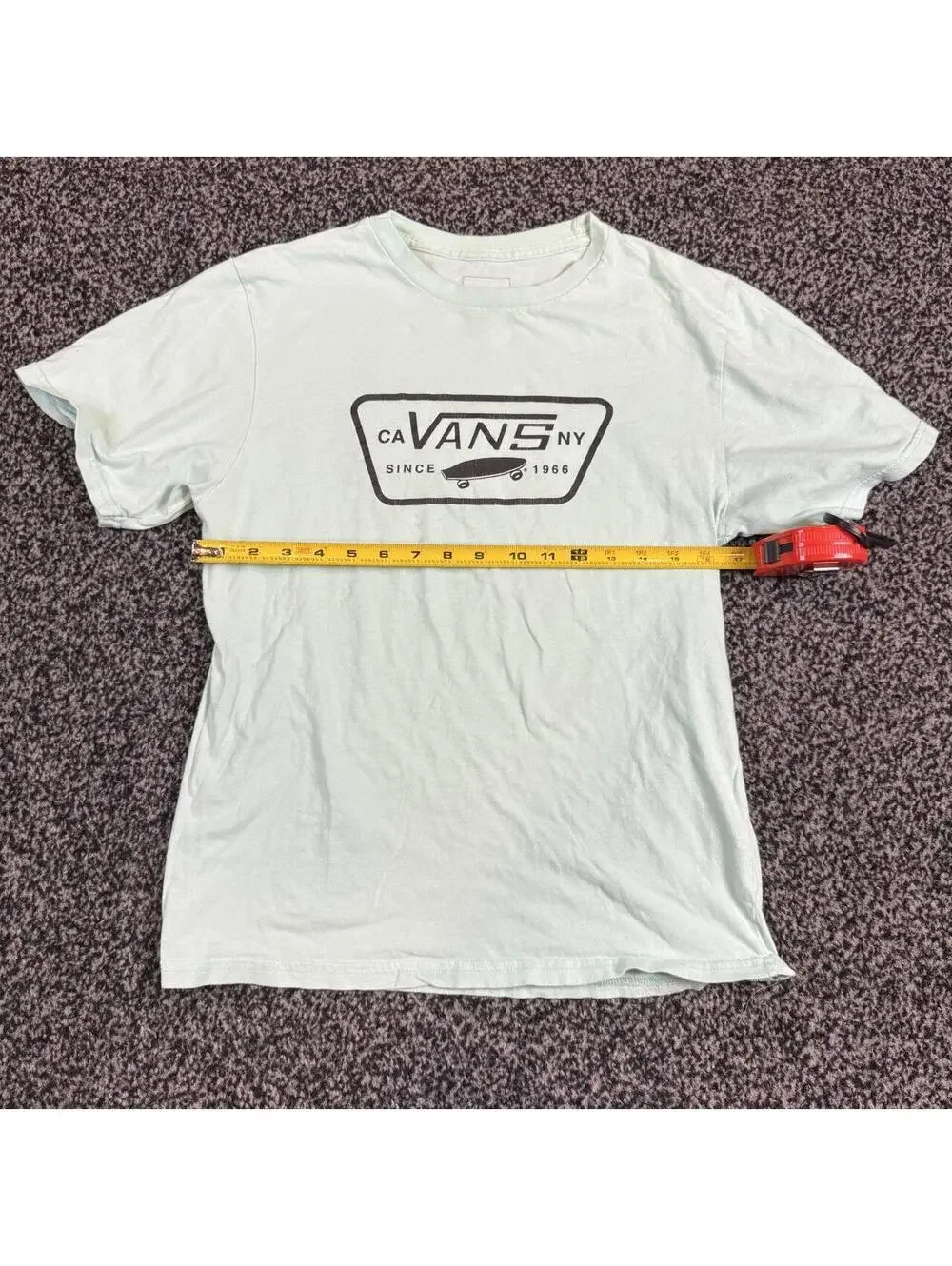 Vans white t-shirt with black logo, kids xl